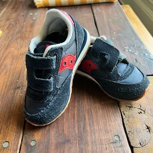 Navy and Red Toddler Saucony Jazz Sneakers